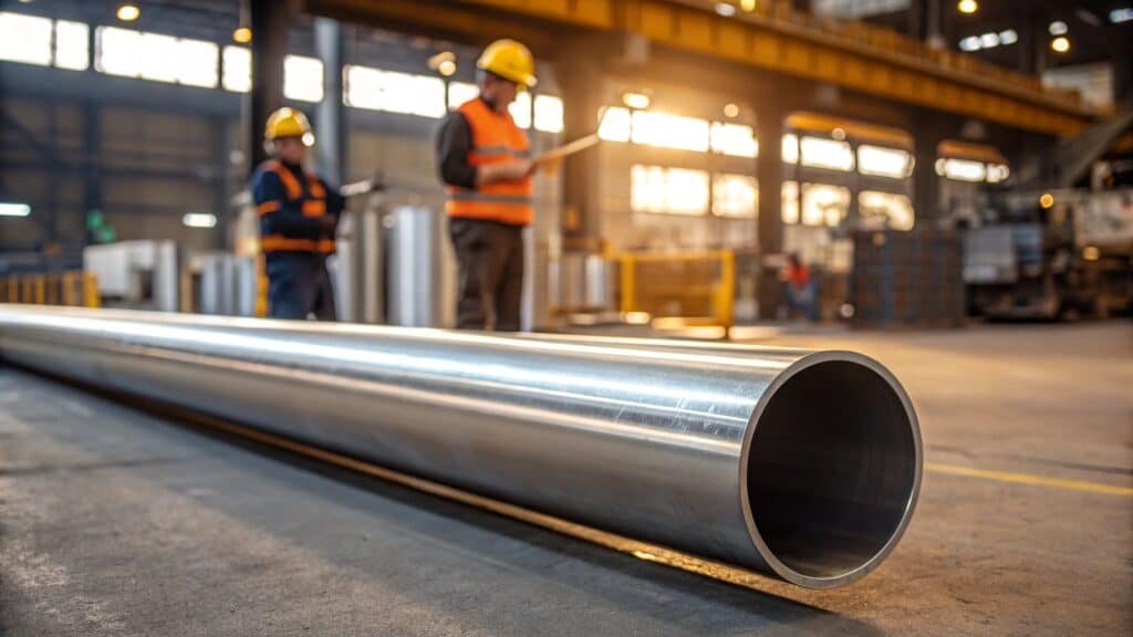 alt text: Various applications of aluminum round pipe like handrails and irrigation